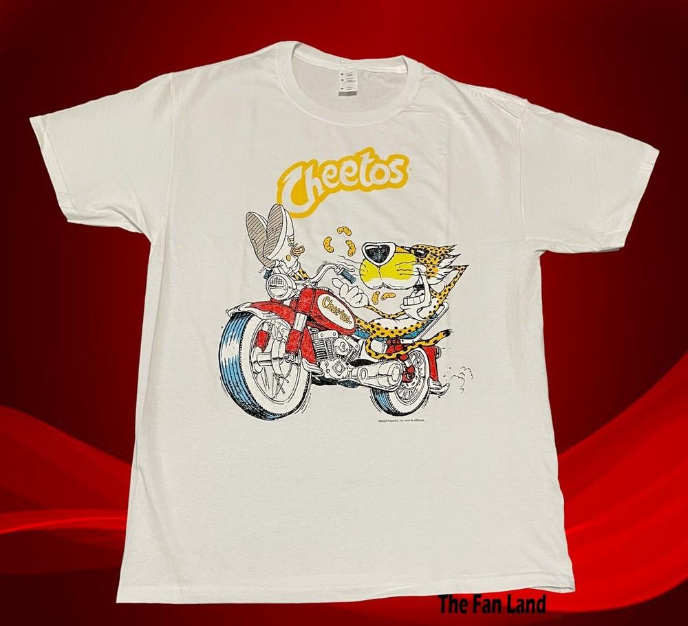 

New Cheetos Chester Cheetah Motorcycle Mens Classic Vintage Unisex T-Shirt Graphic Tee M