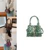 Trendy Retro Leopard Print Casual Shoulder Bag Stylish Small Square Purse In Black Green Purple Brown