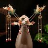 Light Colors Bridal Headwear Plastic Earrings Hairpin Set Wedding Dress Hair Accessories  Hanfu