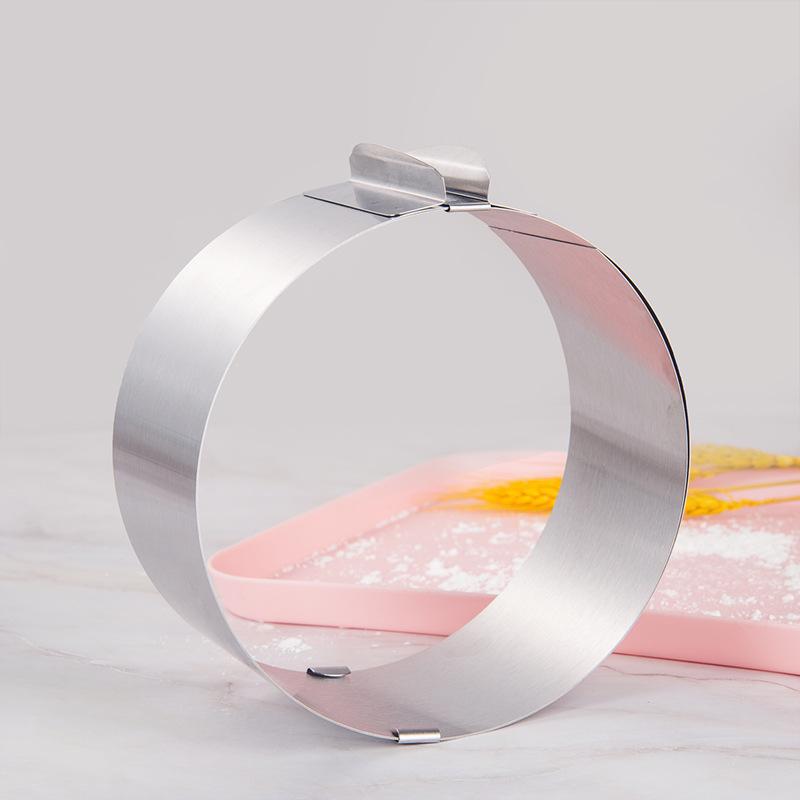 Cake Mold Ring Retractable Stainless Steel Adjustable Round Mousse Cake Ring Milk Bar Mold Cake Chocolate DIY Baking Mould Tool