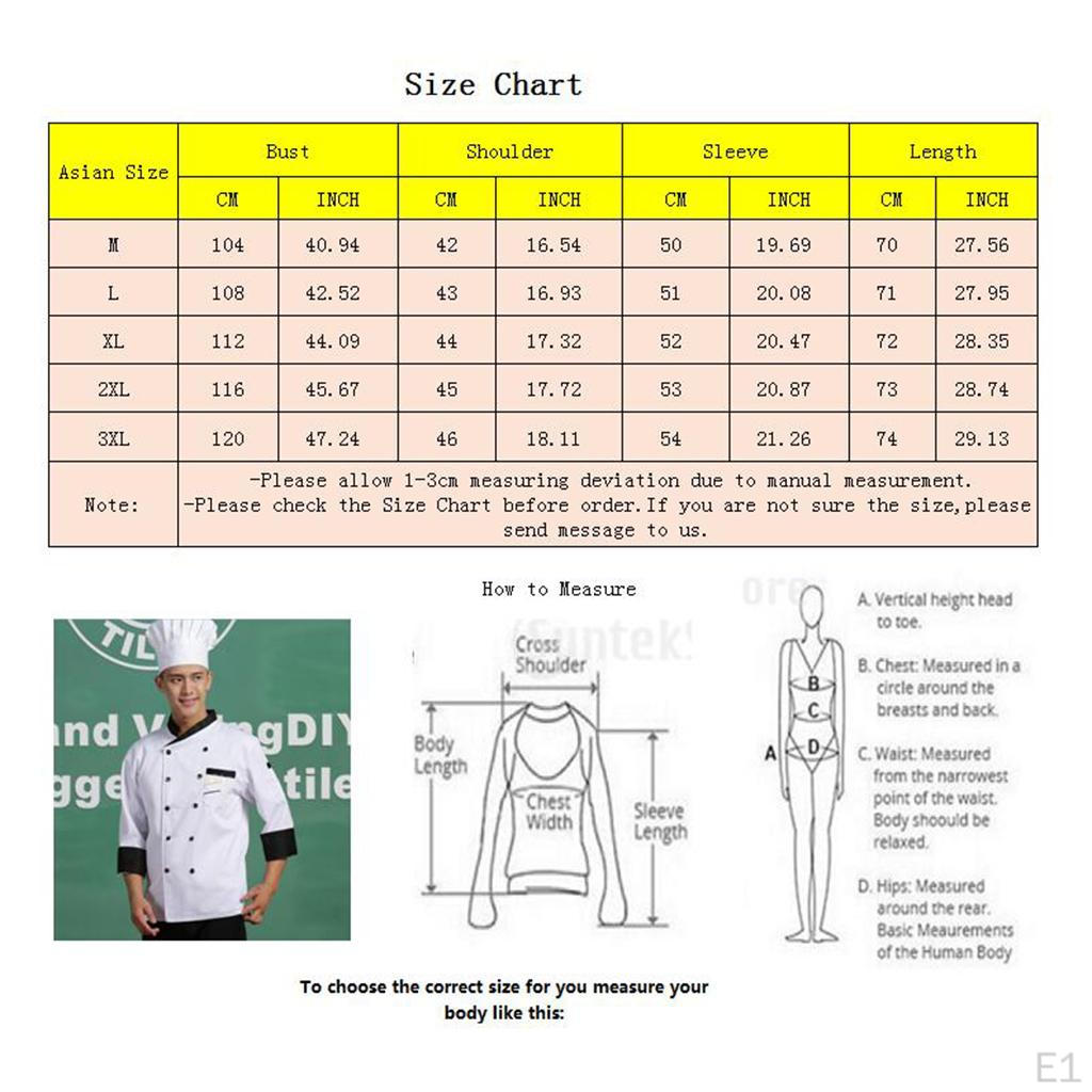 Şef Üniforması Kıyafet Uzun Kollu Ceket Paltolar Otel Kıyafetleri