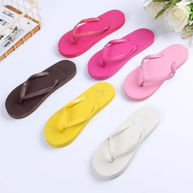 Fashion Summer Women Flip Flops Flat Slides Sandals Women White Black Slippers Flip Flops Slippers Summer Women Slippers Slip On Sandals