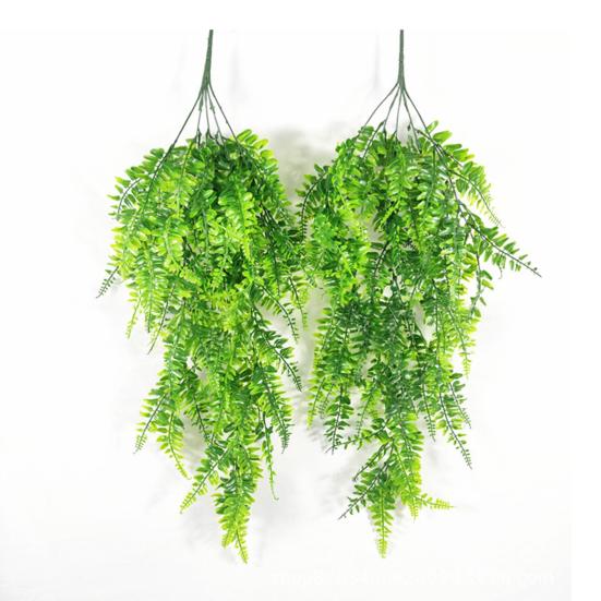 1/2/3/4/6Pcs Hanging Artificial Fern Plants UV Resistant Realistic Faux Greenery Indoor Outdoor Garden Yard Plastic Plants Fake Fern Leaves Decoration