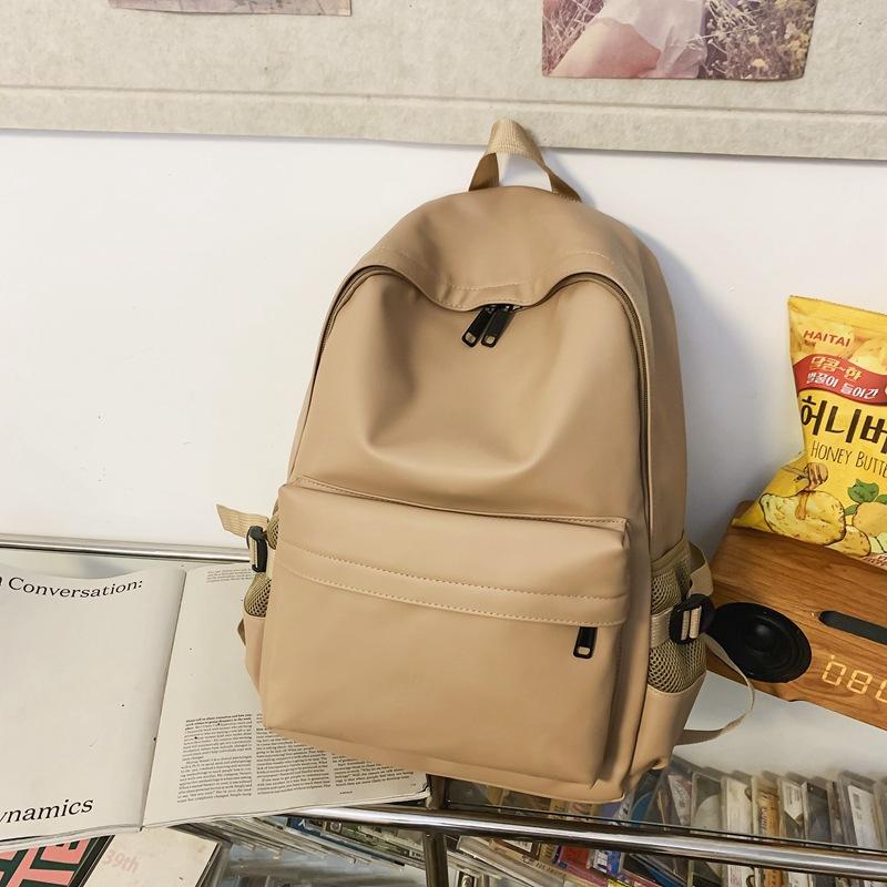 Weibliche große Kapazität einfarbig Rucksack Junior High School Schüler Schultasche männlich