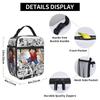 Vintage Luffy Black White Manga One Piece Lunch Bag  Picnic Lunch Box For Girl Boy  Thermal Tote Handbags Portable Cooler Bag