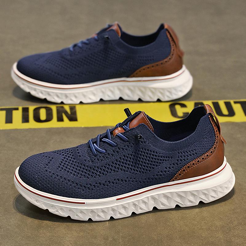 

Весенне-осенний тренд Летающее плетение Дышащие Повседневные кроссовки Мягкая подошва Удобные и легкие Мужские кроссовки Модный Универсальный Тренд 48