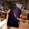 Purple Stripes  Glass Phone Case For Samsung Galaxy S26 S25 S24 S22 S23 Ultra S21 S20 Plus 5G Frosted Non-Slip Full Cover
