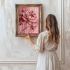 Crystal Pearl Painting 5D DIY Frame Decoration Painting Red Peony Home Wall Decoration Transparent Pearl Gemstone Painting Picture Art Crafts