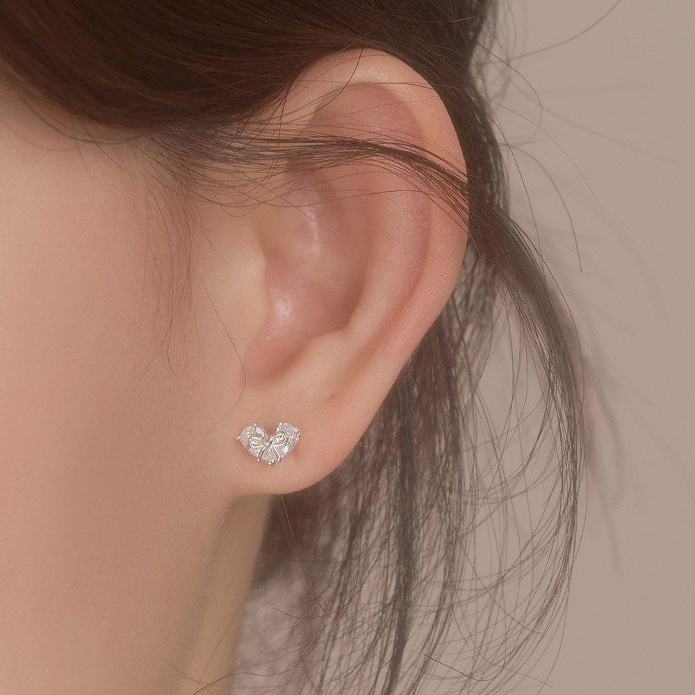 925 Silver Daviel Ribbon Earrings W