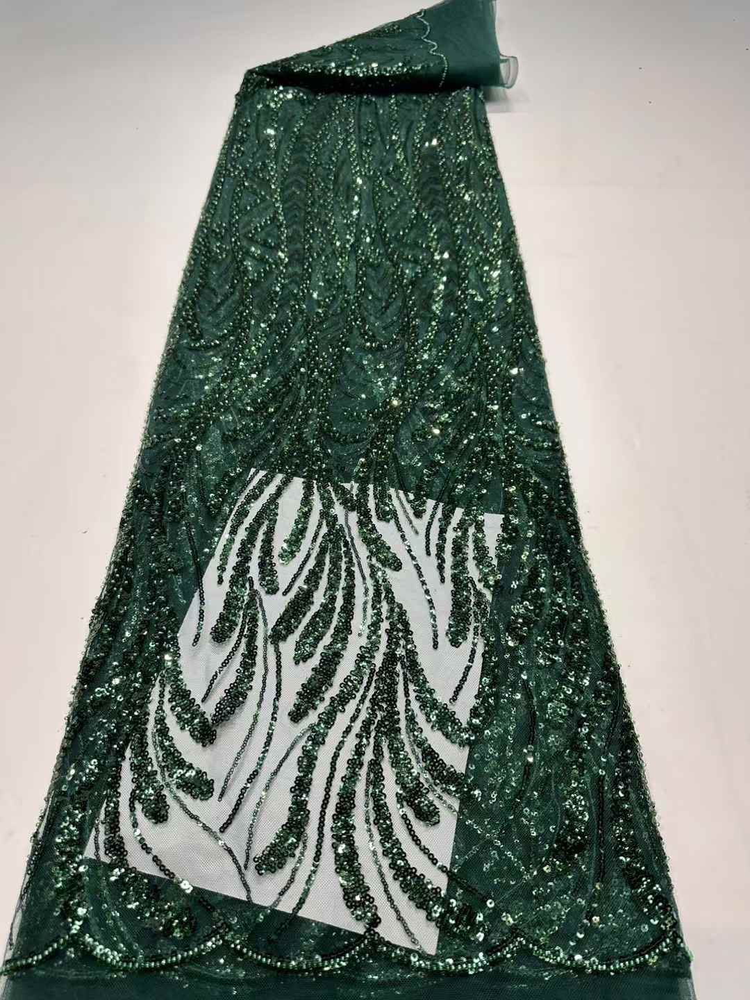 2025 Высококачественная африканская нигерийская элегантная вышитая бисером ткань французская тюлевая кружевная ткань с пайетками для вечеринки свадьбы 5 yards&120cm