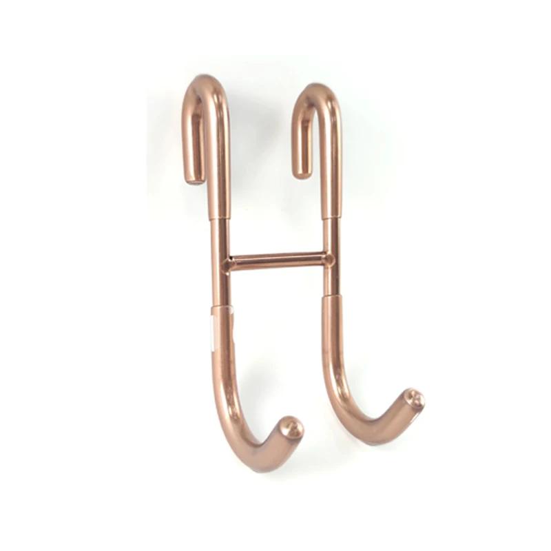 Shower Hook 304 Stainless Steel Glass Door Shower Hook Towel Rack Coat Hooks Kitchen Bathroom Frameless Drilling-Free Hooks
