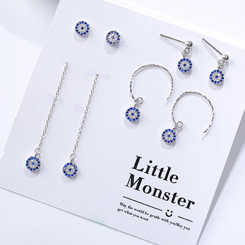 Evil Eye Retro Earrings: Ethnic Style for Women - Mini Japanese & Korean Design