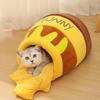 1 Stück Katzenbett, Haustierzubehör, Vier Jahreszeiten, Plüschmatte, Katzenkissen, Korb, Honigglasform, Haustierprodukt für kleine Katzen, Dropshipping