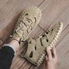 New European Station Fashion Personality Sandals Men Leather High Top Beach Shoes British Retro Casual Sandals Men