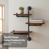 Multi-Functional Industrial Shelf Vintage, Wall-Mounted Shelving Unit, for Cafe