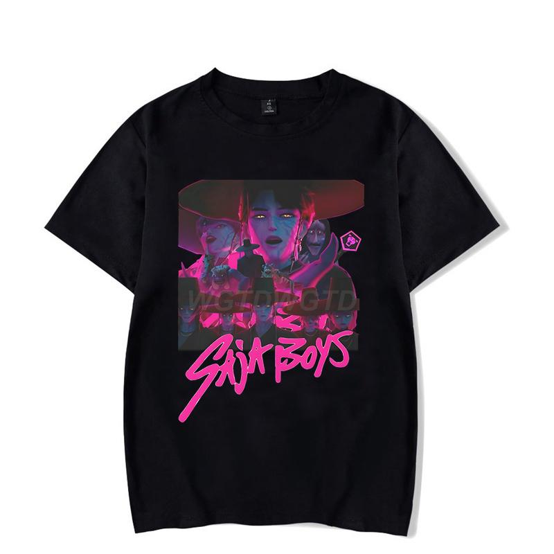 Saja Boys Jinu T-shirt Anime Anime Characters Print T Shirt Men Women Fashion Hip Hop Tees Short Sleeve Rock Roll Tshirts