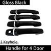 Fit for Ford Explorer U502 2011~2018 Classic Gloss Black Smart Door Handle Cover Stickers Trim Car Decorate Exterior Accessories