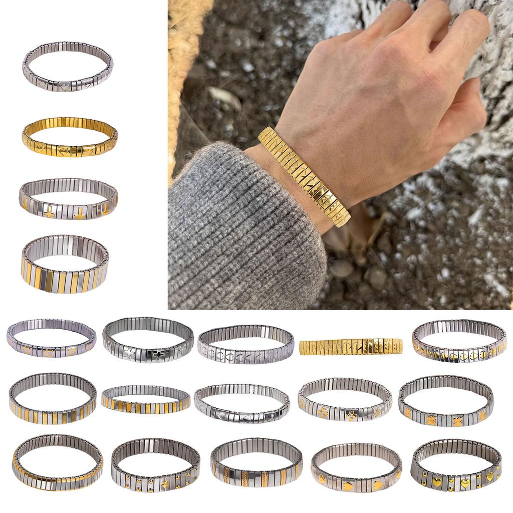 Elegant Adjustable Bracelet Jewelry Adjustable Bracelet In Stainless Steel Eye Catching Elastic Wrist Chain Ornament