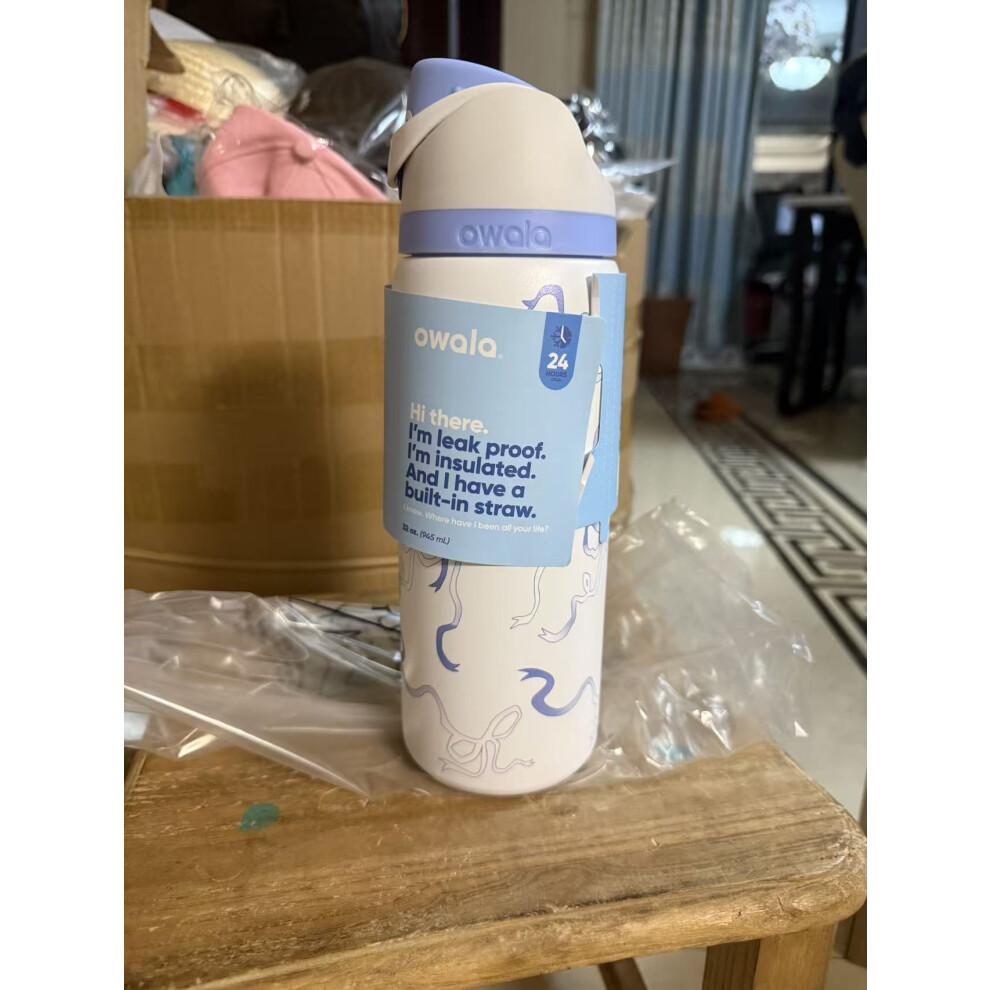(24 once) Owala Borraccia Termica in Acciaio Inossidabile con Cannuccia, Borraccia Sportiva Senza BPA, Ottima per Viaggiare, 24 Oz/32 Oz,