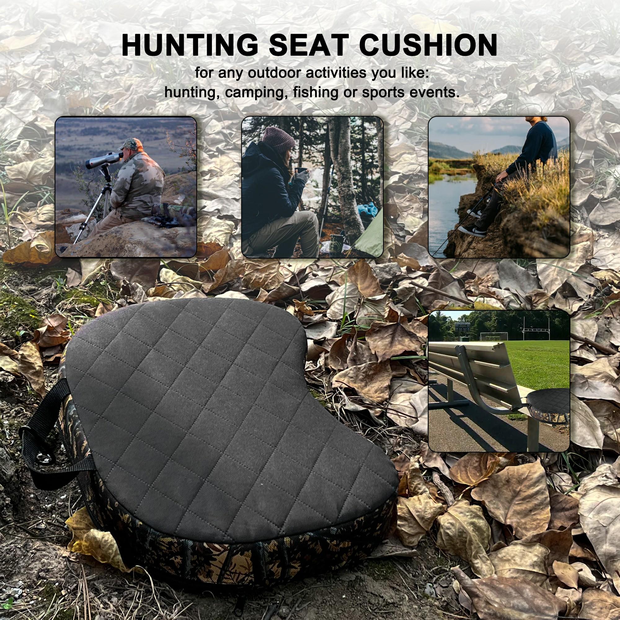 

Portable Camping Hunting Seat Mat Thicken EPE+Sponge Outdoor Seating Pad with Carabiner Reed Camouflage