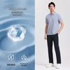 Langdeng Men's 3A Antibacterial Cooling Linen Blend Polo Shirt