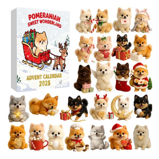 Christmas Advent Calendar Corgi Design 24-Day Countdown Decoration Kid Surprise Advent Calendar Holiday Decor