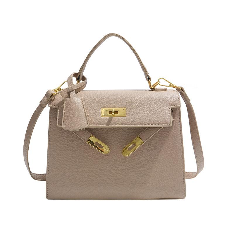 Popular Fashion Portable Small Square Bag New Texture Messenger Bag Simple Solid Color Shoulder Commuting