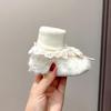 Autumn Winter Warm Velvet Baby Shoes: Anti-Drop Cotton Socks for 0-1 Year Old Girls (3-12 Months)