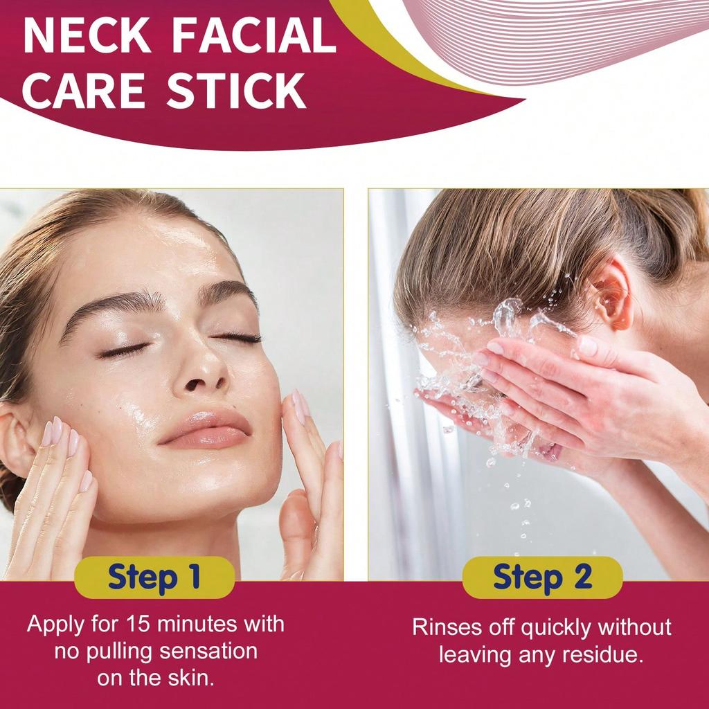 1pc 40g Neck And Face Stick, Contains Retinol, Collagen And Hyaluronic Acid, Reduces Fine Lines And