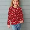 Fashion Children Casual Long Sleeved Letter Heart Pattern 3D Print Tops Funny Style Comfortable Round Neck Pullover Clothing