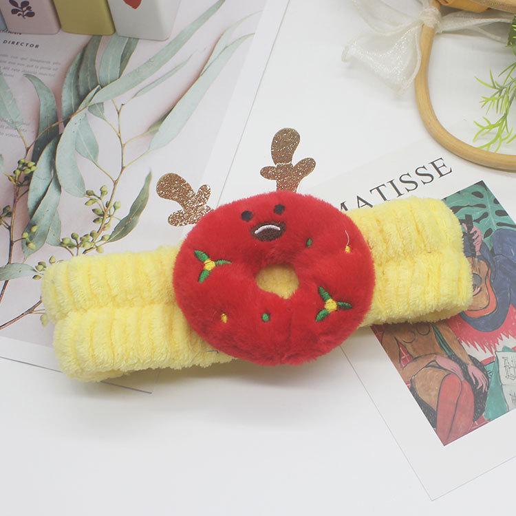 Plush Christmas Makeup Headband for Face Washing