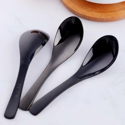 Buyer Star 5-Piece Renge Spoon Set, Perfect for Ramen, Soup, Curry, and Chinese Rice Bowls, Made of 18-8 Stainless Steel, Thick, Dishwasher Safe, Anti