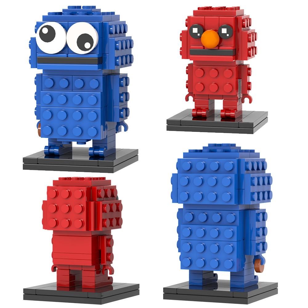 MOOXI Tecknad Serie MOC Klossar Anime BrickHeaded Set Vuxna Modell Byggklossar Barnleksaker För Barn Födelsedagspresenter LG1003