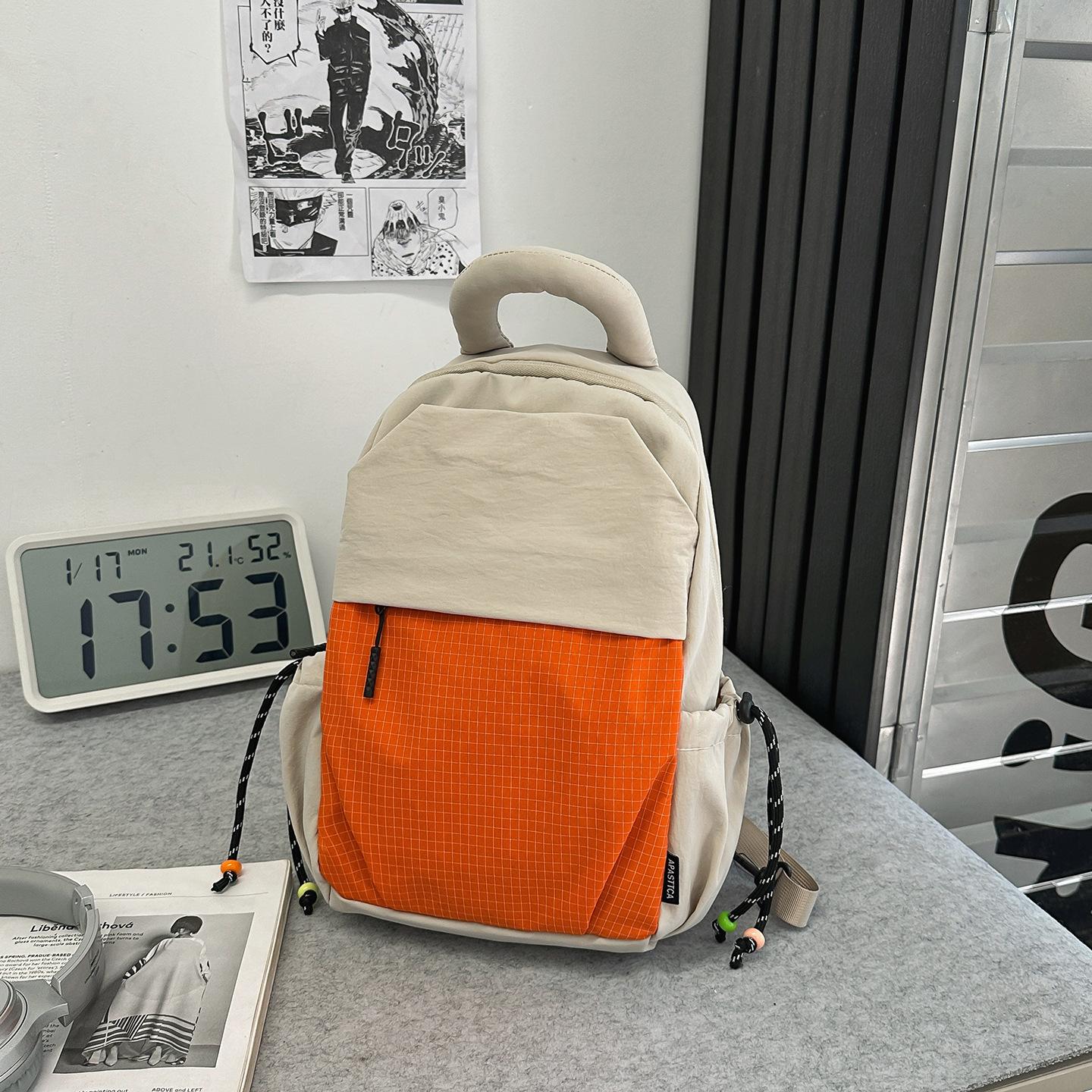 

Stylish and versatile high-value backpack for women, casual, simple and lightweight, small backpack for men with one shoulder оранжевый