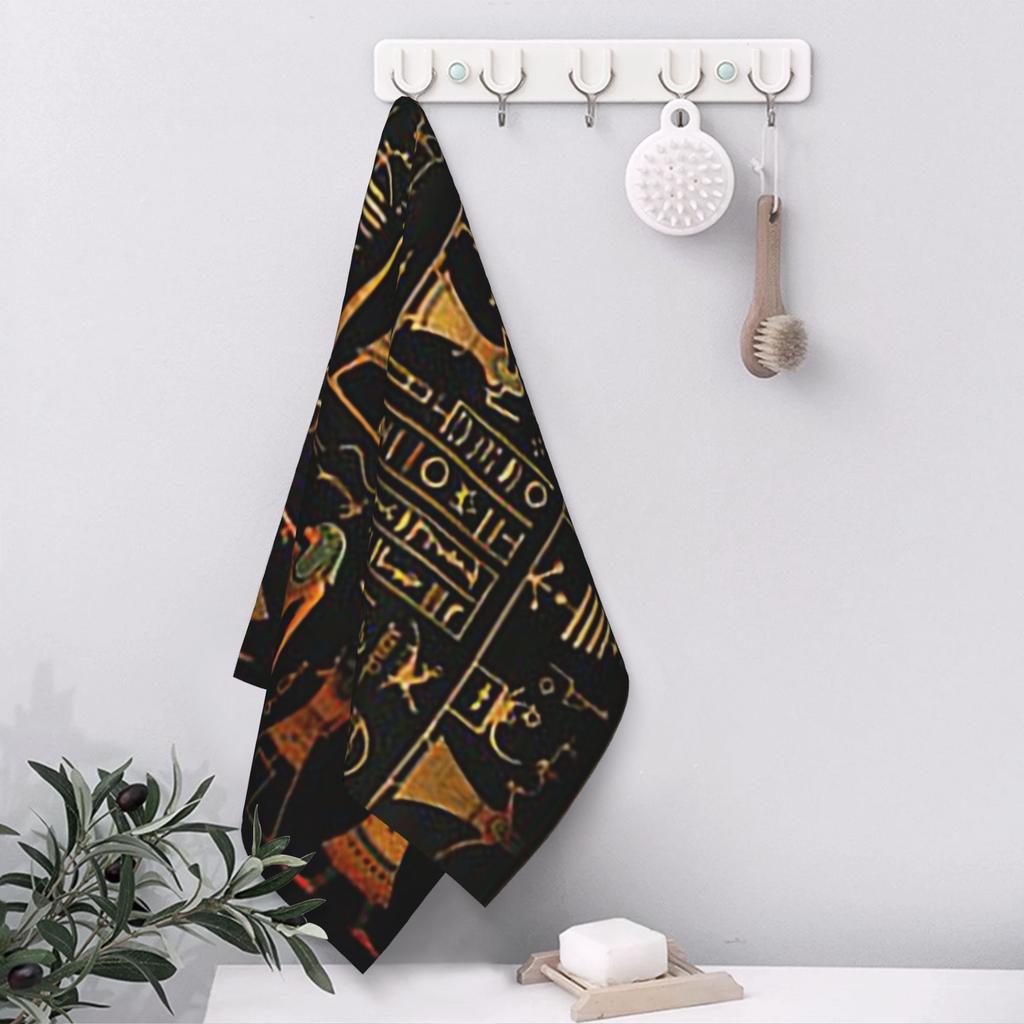 Alte ägyptische Hieroglyphen Kunst Weiches Gesichtstuch Schnelltrocknend Pool Bad Baumwolltücher Saugfähig