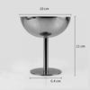 Hot 304 Stainless Steel Dessert Cup Ice Cream Cups Salad Goblet Retro High Base Bowl for Fruit Yogurt Snack Dish Bar Dinnerware