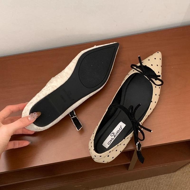 Fashion SUOJIALUN Brand Women Flat Shoes Fashion Pointed Toe Bow-knot Slip On Boat Shoes Soft Flat Heel Outdoor Dress Mary Jane Shoes