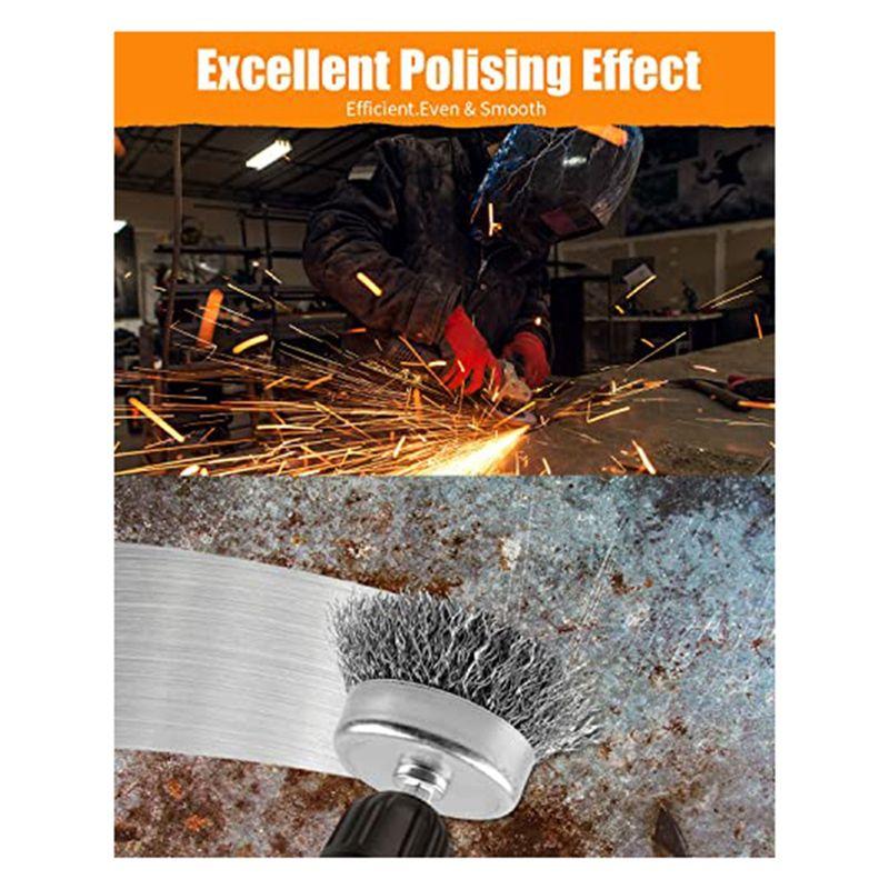 

2025+ 20 Pcs Wire Brush for Drill, 1/4Inch Hex Shank Wire Cup Brush Coarse Carbon Steel Crimped, Great for Cleaning Rust China Mainland