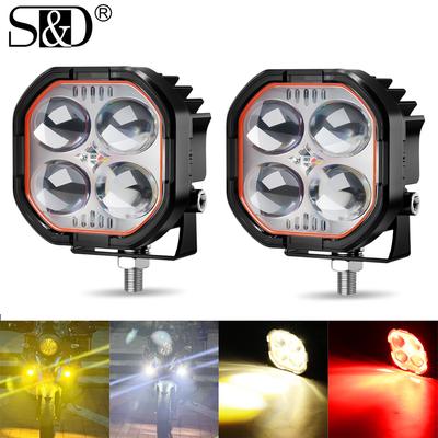 1pc/2pcs 3inch DRL Driving Lights Motorcycle Led Headlight Laser Projector Lens Spotlight Flasher Moto Fog Lamp Car Work Lights High Low Beam Headlamp