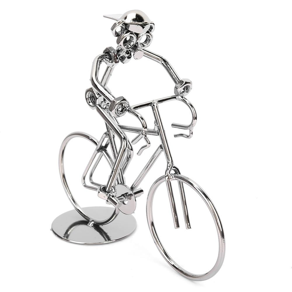 Art Sculpture Metal Bicycle Model Abstract Desktop Bicycle Decor  For Bicycle Enthusiast