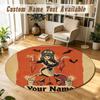 Elvira Mistress of the Dark Personalized Round Rug Support Custom Name, Soft Home Decor Mat
