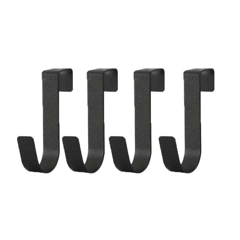 4PCS Hooks Kitchen Cabinet Door Back Hook Hanging Rack Clothes Coat Hat Towel Hanger Storage Hook Bathroom Accessories