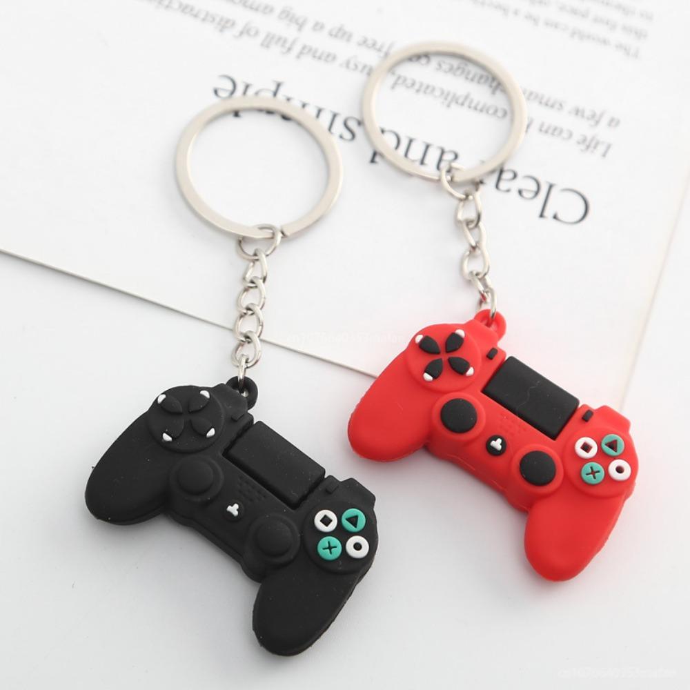 Video Game Handle Keyring for Men Mini Joystick Model Keychain For Men Women Simulation Control Handle Key Ring