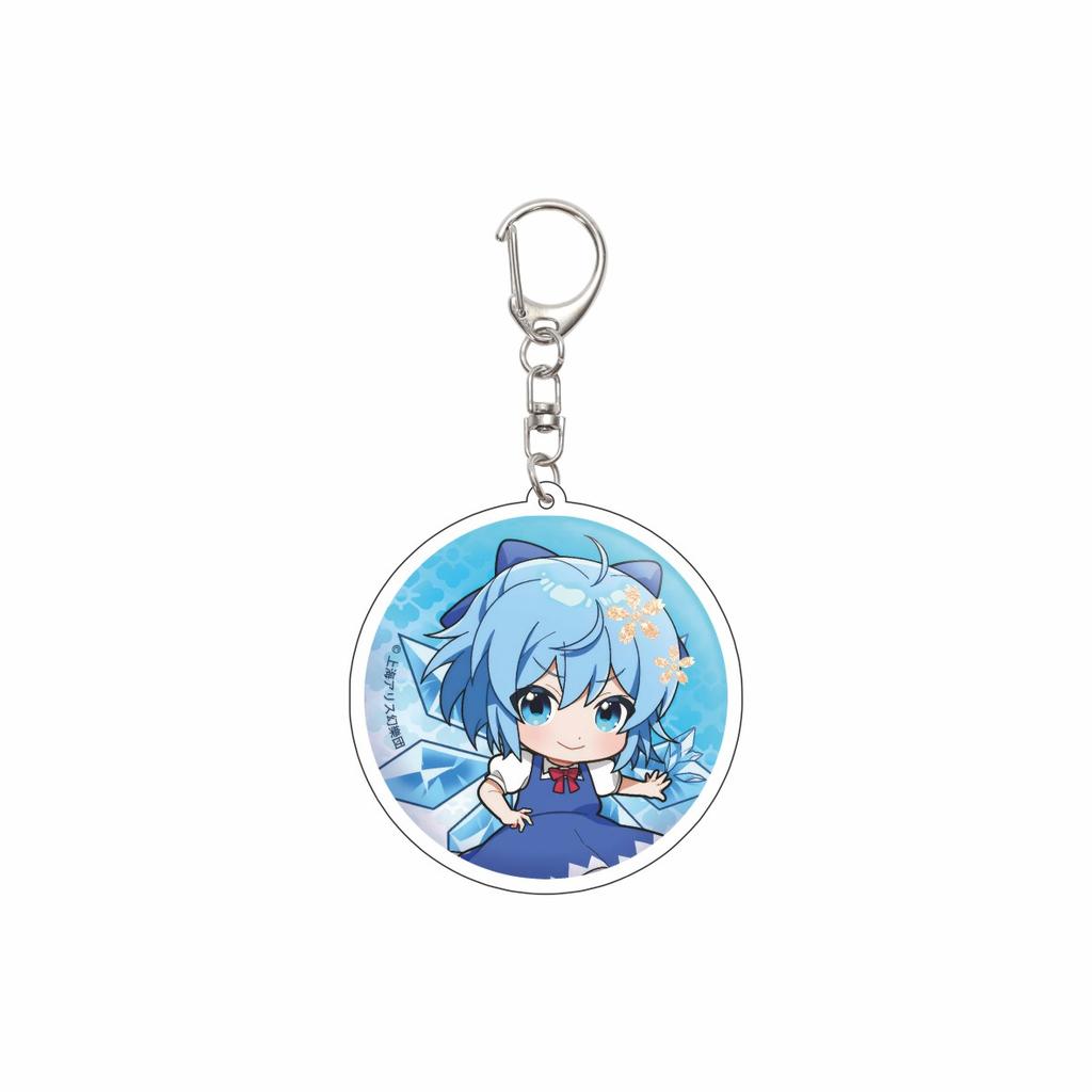 55MM Anime Touhou Project Keychain Saigyouji Yuyuko/Kirisame Marisa Key Chain Acrylic Model Plate Christmas Gifts