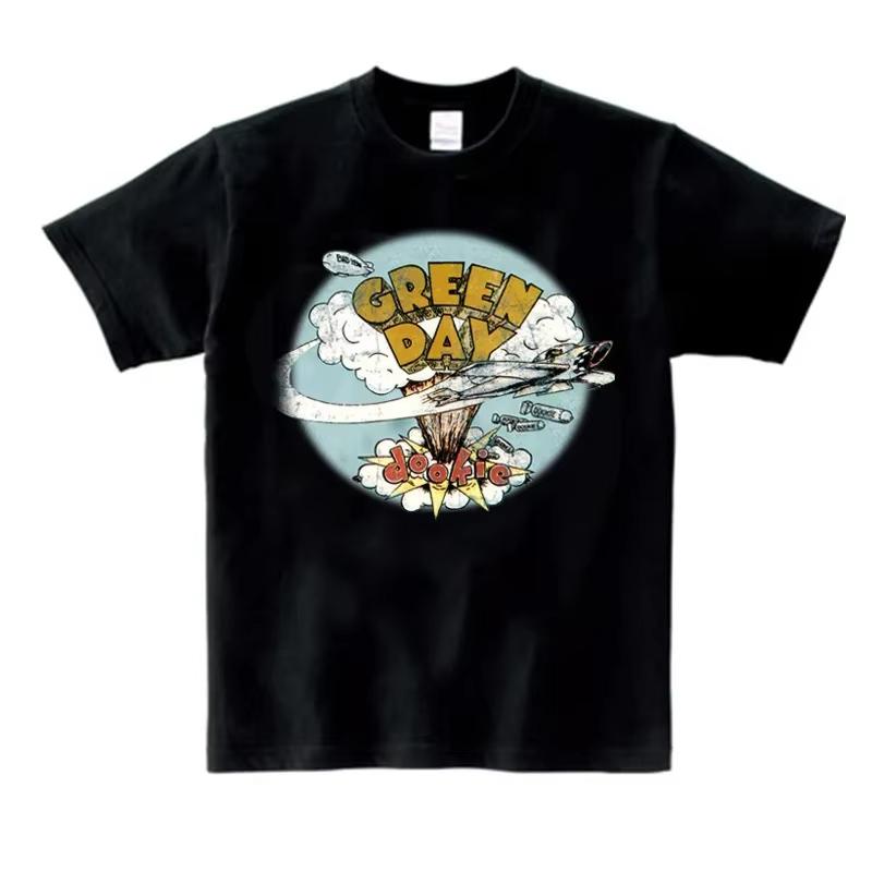 

Детская летняя футболка Футболка для мальчиков и девочек Модная детская подростковая футболка GREEN DAY Музыкальная рок-футболка S