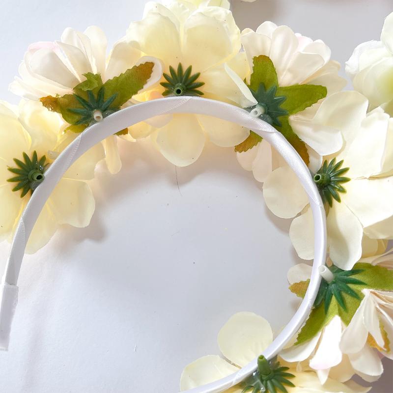 Floral Headband For Women Girls Artificial Bohemian Flower Crown Fashion Hair Accessory For Wedding Festival Party