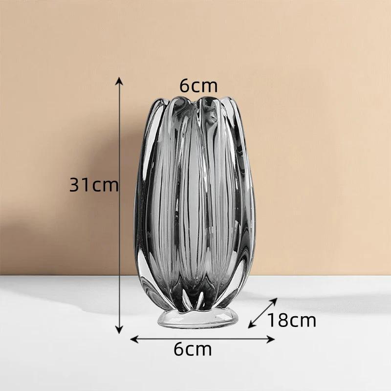 Creative Transparent Vase Plant Pots Table Decoration Minimalist Flowers Arrangement Floral Vases Ornaments Room Aesthetic Decor