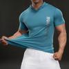 706690 Summer 2025 American Casual Short-sleeved T-shirt Fashionable Sports Elastic Fitness Outdoor T-shirt Men
