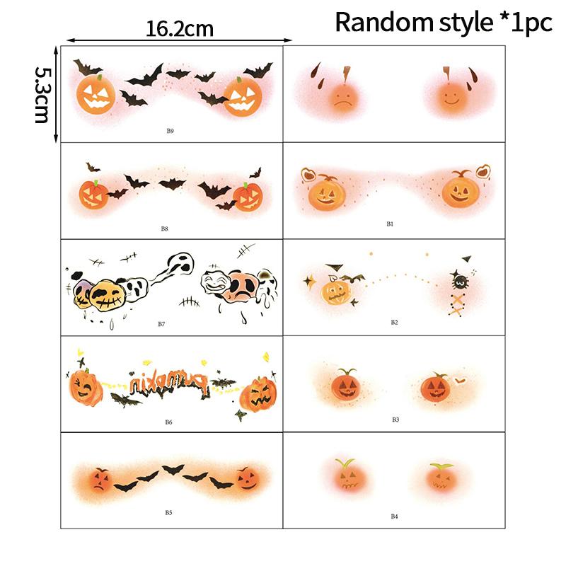 

Хэллоуин Наклейки Вечеринка Наклейки на лицо Аксессуар Декоративная Временная тату наклейка Хэллоуин Украшение 2025 as show