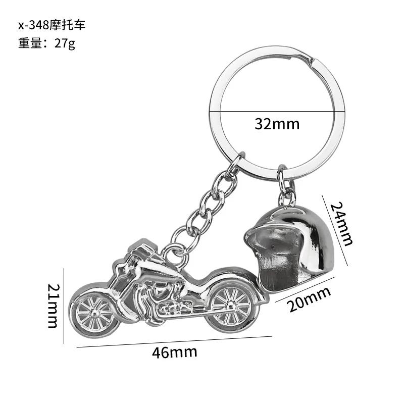 Creative Moto 3D Simulation Keyring Pendant Motorcycle Hobby Metal Stainless Steel Keychain Backpack Pendant Key Ring Chain Gift